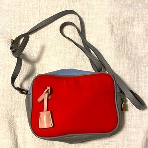 Jcrew suede & leather colorblock camera bag
